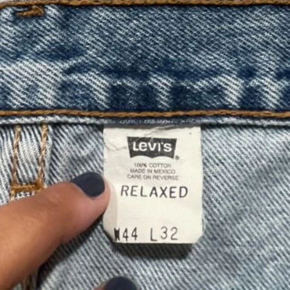 Levi's Vintage Mens Light Blue 100% Cotton Relaxed Fit Jeans Size 44 X 32 540 90